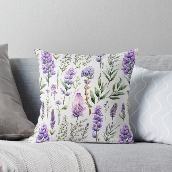 Item preview, Vintage Lavender Blooms, Watercolor Flowers designed and sold by PigmeArt.