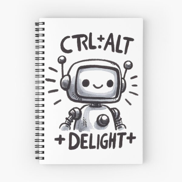 Item preview, Robot Illustration with CTRL + ALT + DELIGHT - Fun Illustration with Text designed and sold by Dazzling Studio Art.