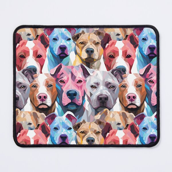 Item preview, Pit Bull Terrier in Geometric camouflage pattern designed and sold by forget45studio.