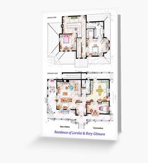House of Lorelai & Rory Gilmore - Both Floorplans Greeting Card