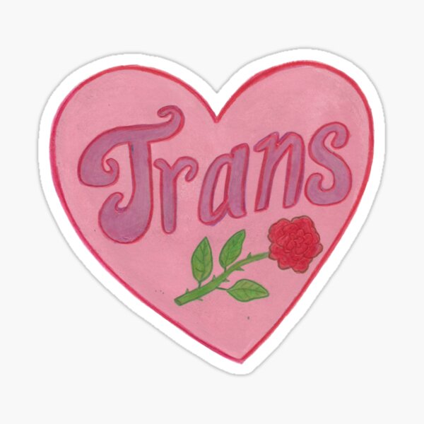 Mini Trans Pride Heart Stickers – Queer Collective