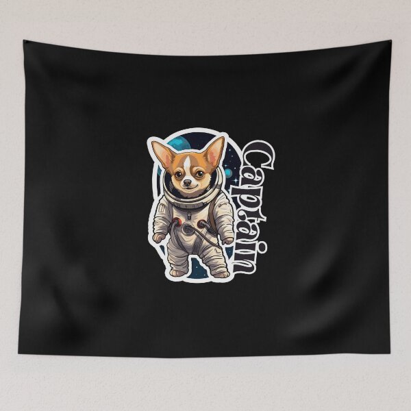 Item preview, Space - Captain Astronaut Chihuahua Dog designed and sold by aipolohu.