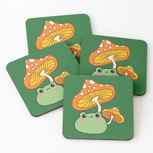 Item preview, Cute Frog with mushroom designed and sold by Quacktails.