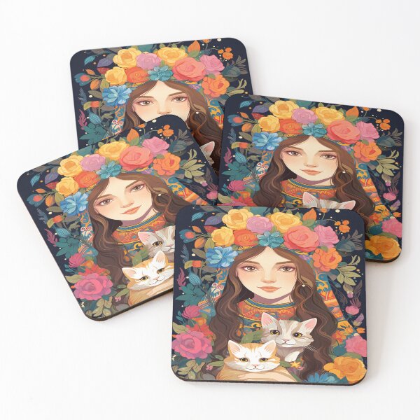 Item preview, Cute Boho Girl Cat Mom designed and sold by BetOova.
