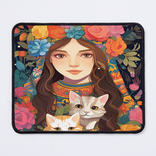 Item preview, Cute Boho Girl Cat Mom designed and sold by BetOova.