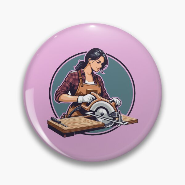 Item preview, Woodworking woman girl designed and sold by Twenty2Creative.