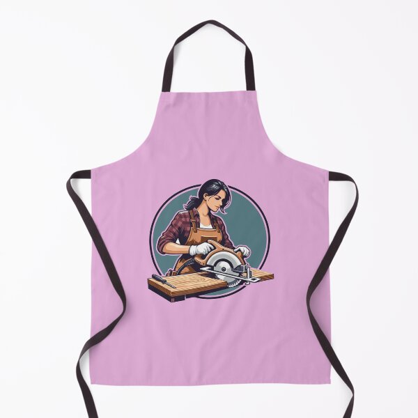 Item preview, Woodworking woman girl designed and sold by Twenty2Creative.