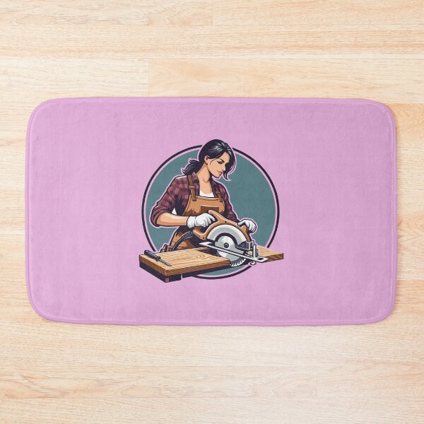 Item preview, Woodworking woman girl designed and sold by Twenty2Creative.