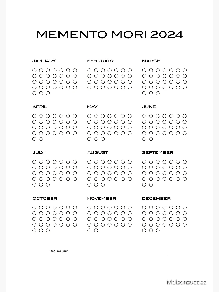 memento-mori-2024-year-calendar-life-calendar-stoicism-stoic-reflection-marcus-aurelius-stoic-poster-seneca-stoic-art-poster-for-sale-by-maisonsucces-redbubble