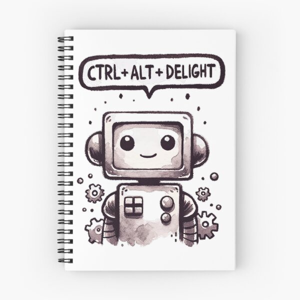 Item preview, Robot Illustration with CTRL + ALT + DELIGHT - Fun Illustration with Text designed and sold by Dazzling Studio Art.
