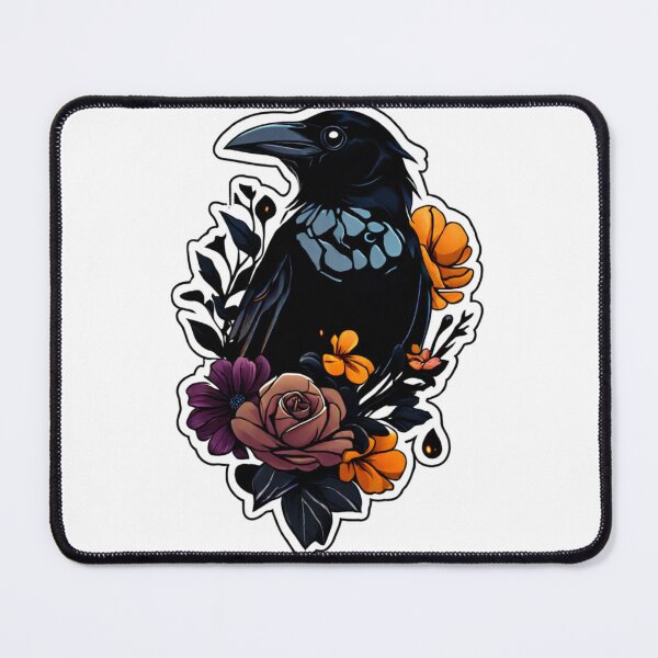 Item preview, Crow Bird with flowers designed and sold by 1988Design.