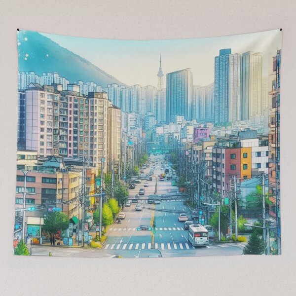 Item preview, The streets of Seoul. designed and sold by growing-mom.
