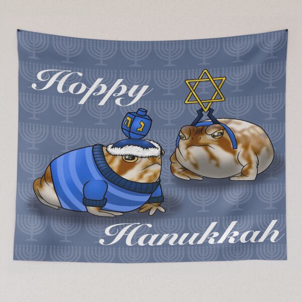 Item preview, Hoppy Hanukkah - Desert Rain Frogs designed and sold by OneStopBeanShop.
