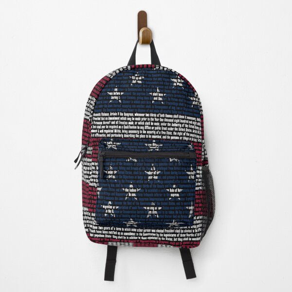 Item preview, US Flag with text of Constitution of the United States designed and sold by 4TeeToo.