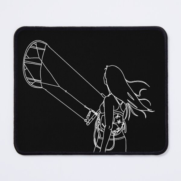 Item preview, Kitesurfing kitegirl with kite, black and white designed and sold by pigletti-arts.