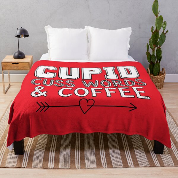 Item preview, Valentine's Day Funny Cupid Cuss Words And Coffee Heart designed and sold by SunfullyYours.