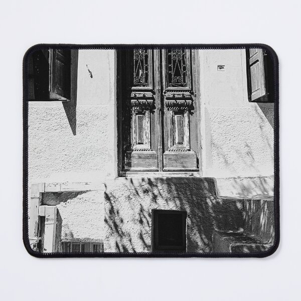 Item preview, Black and white door, greek village designed and sold by IdoFriedmanArt.