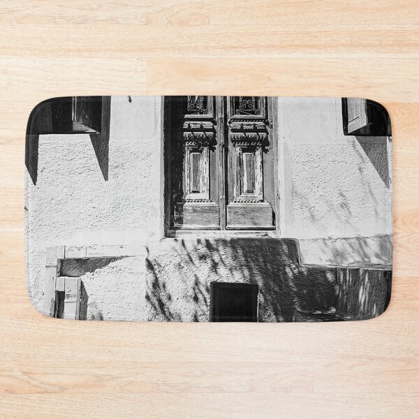 Item preview, Black and white door, greek village designed and sold by IdoFriedmanArt.