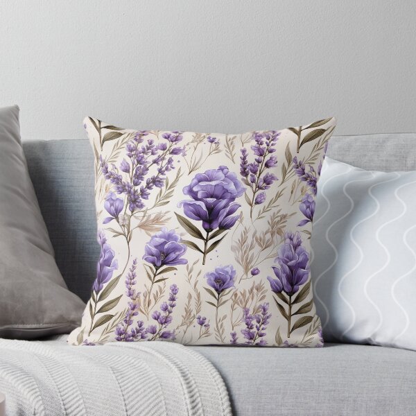 Item preview, Vintage Lavender Blooms, Watercolor Flowers designed and sold by PigmeArt.