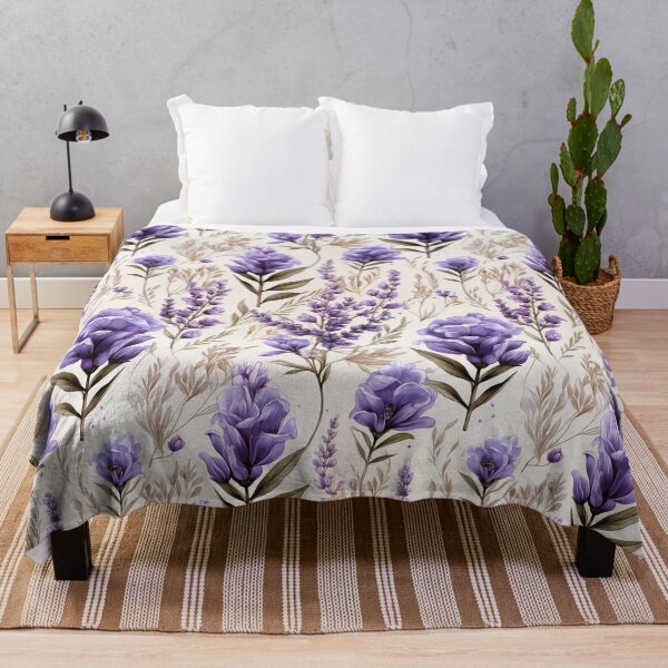 Item preview, Vintage Lavender Blooms, Watercolor Flowers designed and sold by PigmeArt.