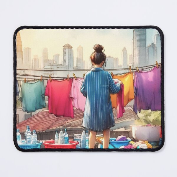 Item preview, Girl doing the laundry. designed and sold by growing-mom.