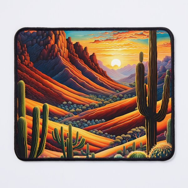 Item preview, Cactus Canyon desert at twilight designed and sold by PutiPato42.