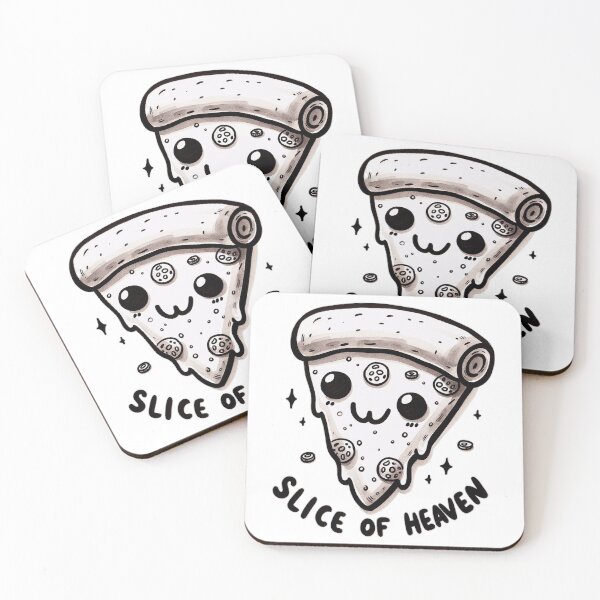 Item preview, Pizza Slice with "Slice of Heaven" slogan - Fun Illustration with Text designed and sold by Dazzling Studio Art.