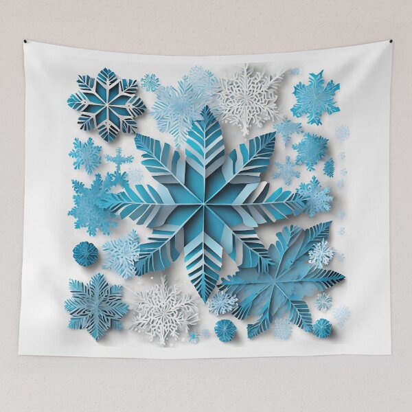 Item preview, Detailed light blue snowflakes designed and sold by fotofeast.