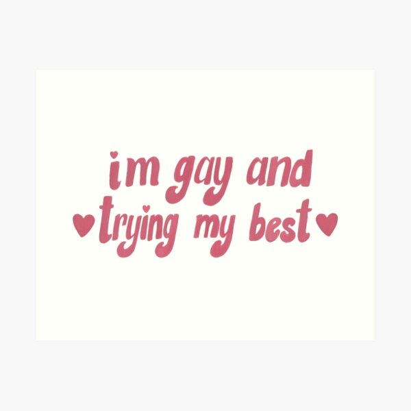 soy gay y hago mi mejor esfuerzo Lámina artística