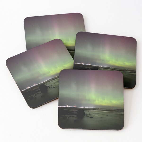 Item preview, Northern Lights Over the Mackinac Bridge designed and sold by CampfireCove.