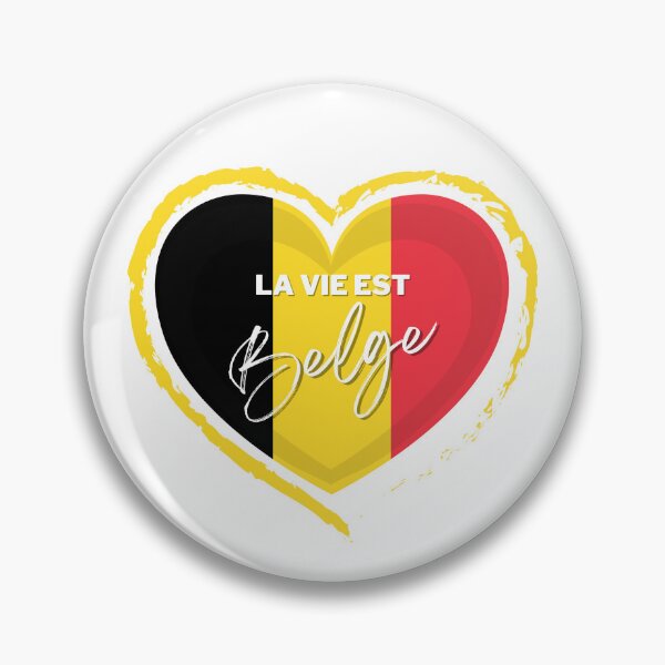 Item preview, Life is Belgian in a heart in the colors of the Belgian flag designed and sold by PausePapote.