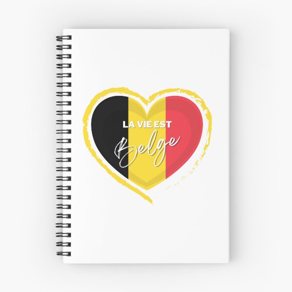 Item preview, Life is Belgian in a heart in the colors of the Belgian flag designed and sold by PausePapote.