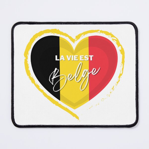 Item preview, Life is Belgian in a heart in the colors of the Belgian flag designed and sold by PausePapote.