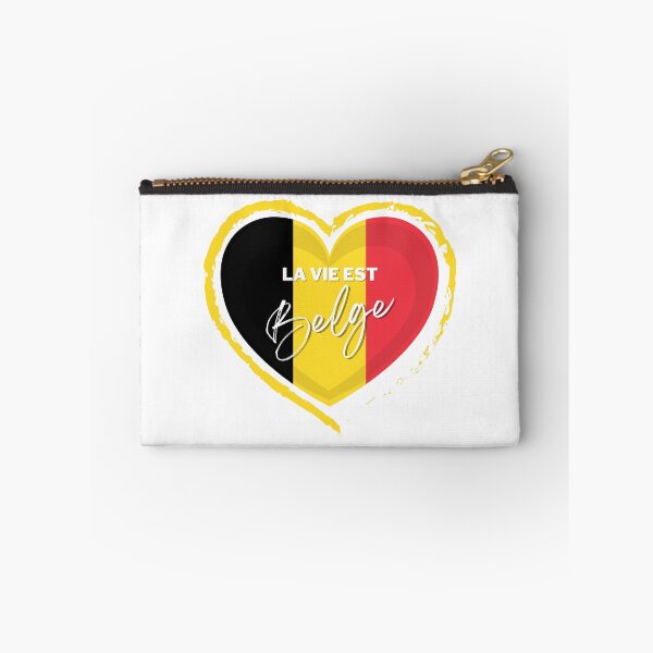 Item preview, Life is Belgian in a heart in the colors of the Belgian flag designed and sold by PausePapote.