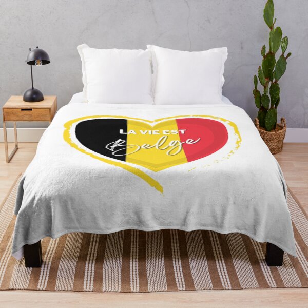 Item preview, Life is Belgian in a heart in the colors of the Belgian flag designed and sold by PausePapote.