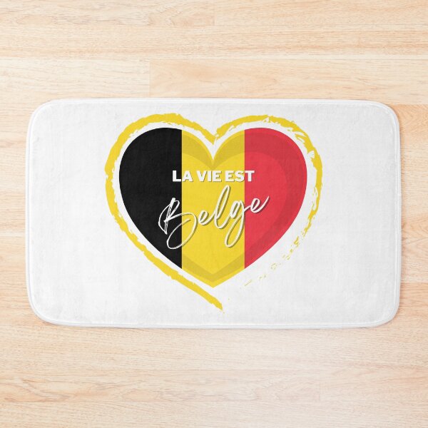 Item preview, Life is Belgian in a heart in the colors of the Belgian flag designed and sold by PausePapote.