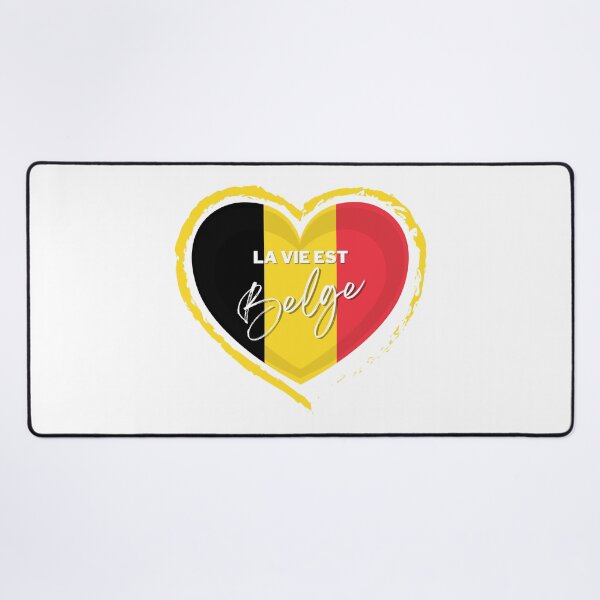Item preview, Life is Belgian in a heart in the colors of the Belgian flag designed and sold by PausePapote.