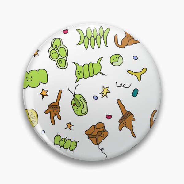 Item preview, Microalgae and cyanobacteria cartoon doodle, Cute Algae and Plankton Art designed and sold by thurakitdew.