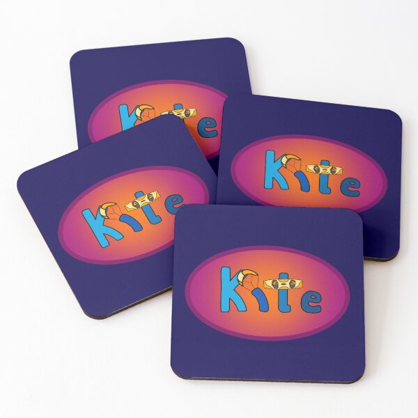 Item preview, Kiteboarding lettering Kite with kite umbrella and kiteboard sticker designed and sold by pigletti-arts.