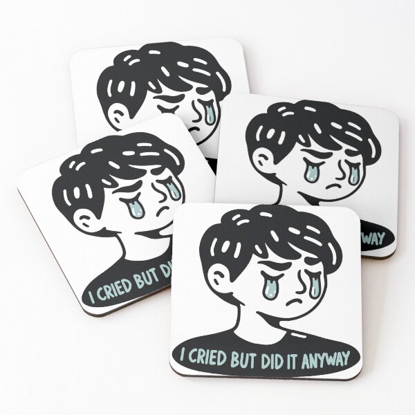 Item preview, I cried but did it anyway. Funny motivation meme design designed and sold by SideKickCreates.