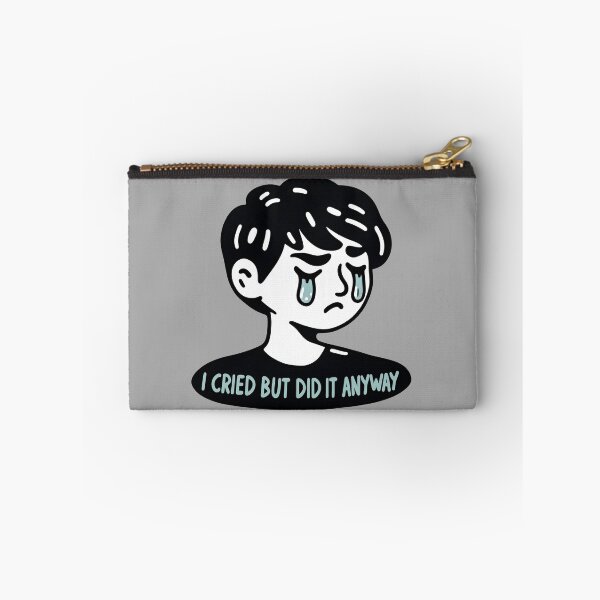 Item preview, I cried but did it anyway. Funny motivation meme design designed and sold by SideKickCreates.