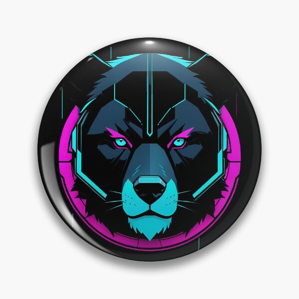 Artikelvorschau, Bär Logo Cyberpunk entworfen und verkauft von TaevasDesign.