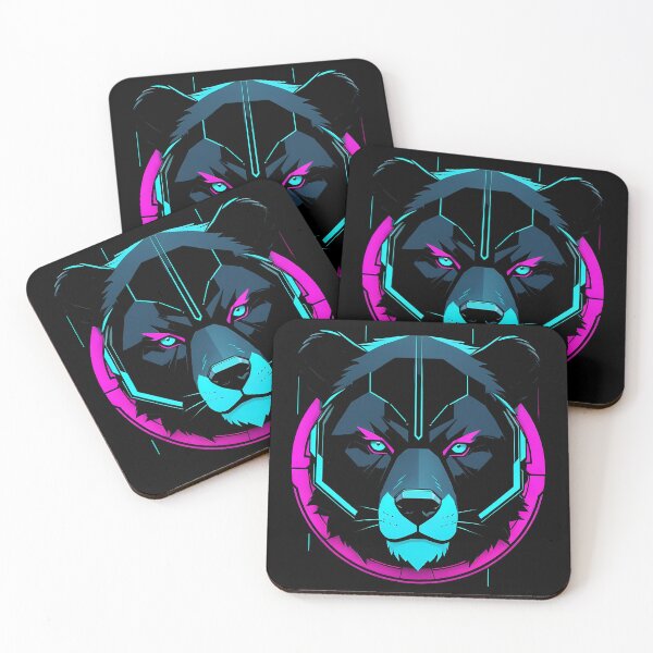 Item preview, Bear logo cyberpunk designed and sold by TaevasDesign.