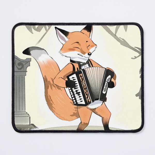 Item preview, Fox playing the accordion designed and sold by LTI-Stickers.