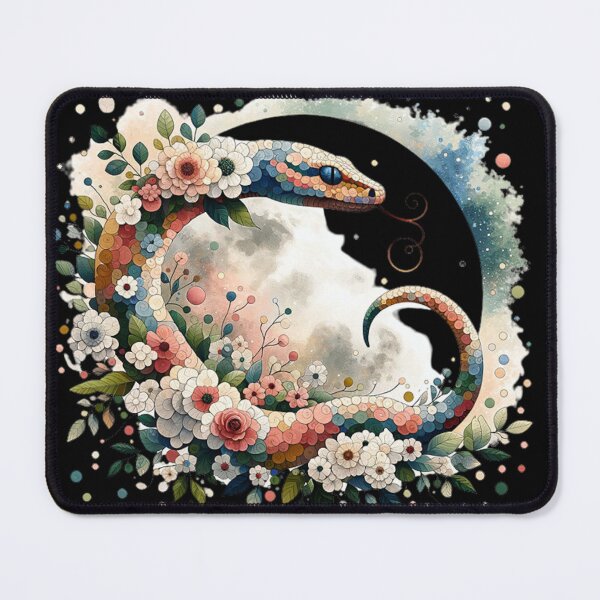 Item preview, ART Floral snake  designed and sold by ArtFeverShop.