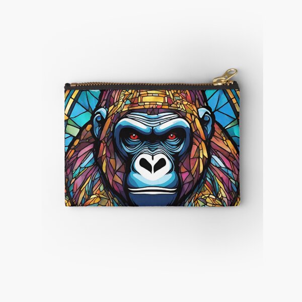 Item preview,  colorful stained glass with animals, gorilla designed and sold by GroonSpace.