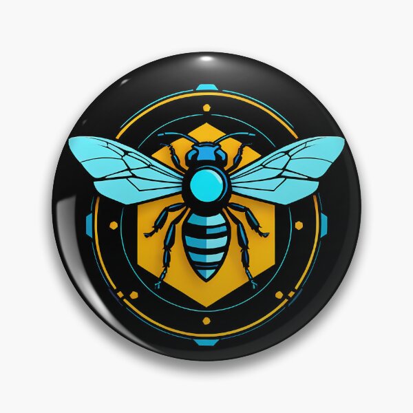 Item preview, Bee logo cyberpunk designed and sold by TaevasDesign.