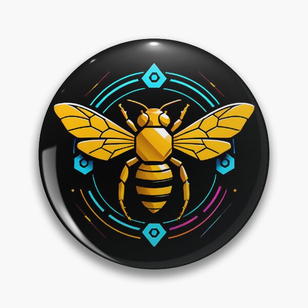 Item preview, Bee logo cyberpunk designed and sold by TaevasDesign.