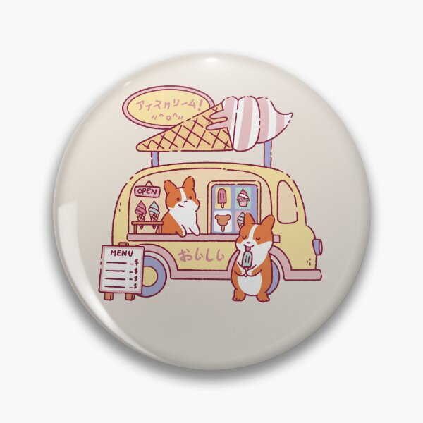 Item preview, Corgis Ice Cream Truck designed and sold by Paperfly Studio.