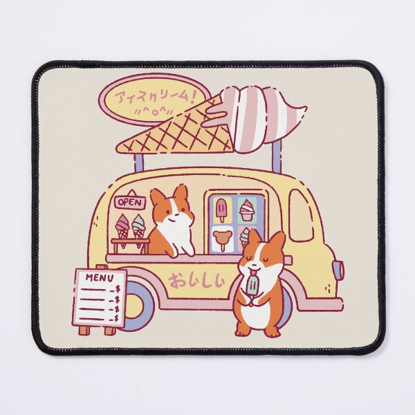 Item preview, Corgis Ice Cream Truck designed and sold by Paperfly Studio.
